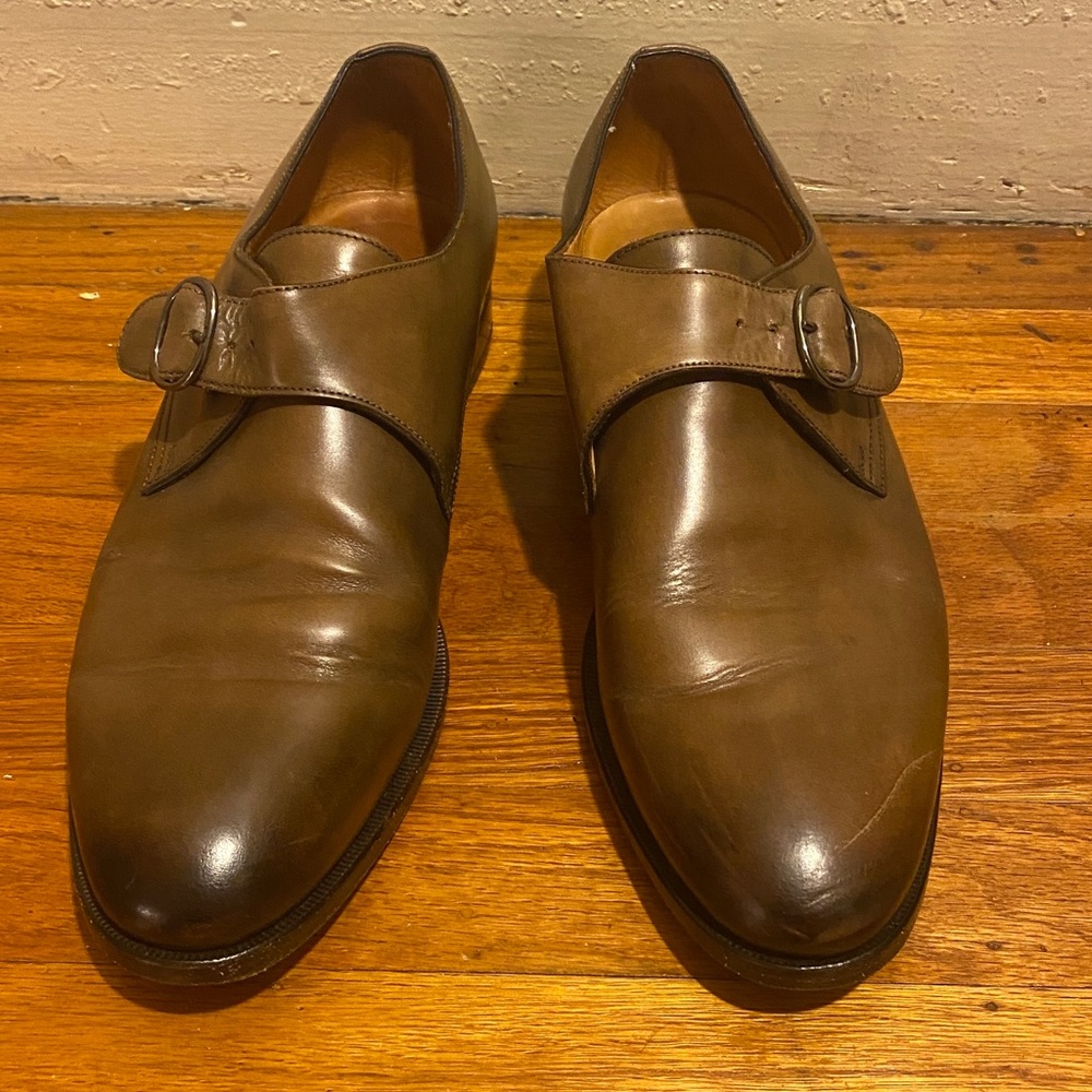 SuitSupply Italian leather buckle dress shoes